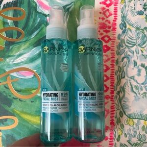Garnier Skinactive Facial Mist Aloe Hydrating - 2 Bottles New Full 4.4 fl oz